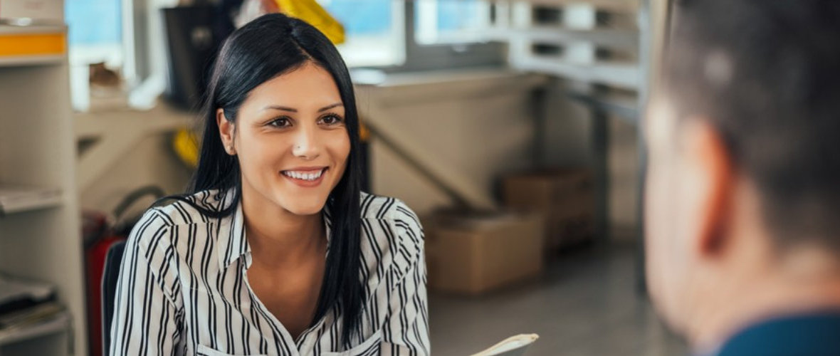 attractive woman smiling